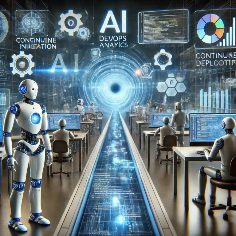 AI-powered DevOps pipeline with automated CI/CD processes and predictive analytics.